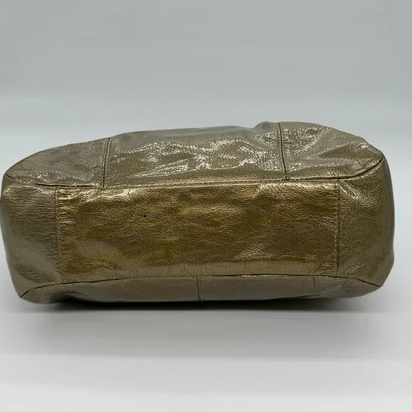 Authentic Coach Gold Shoulder Handbag - Picture 3 of 7